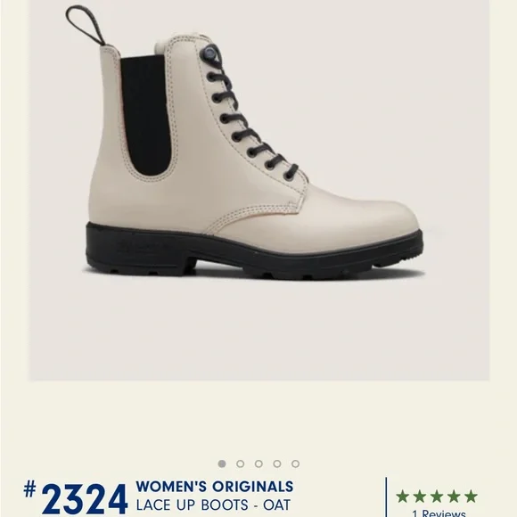 Blundstone white combat boots. Pull on style. Women’s size 9. Like new. - Picture 9 of 11